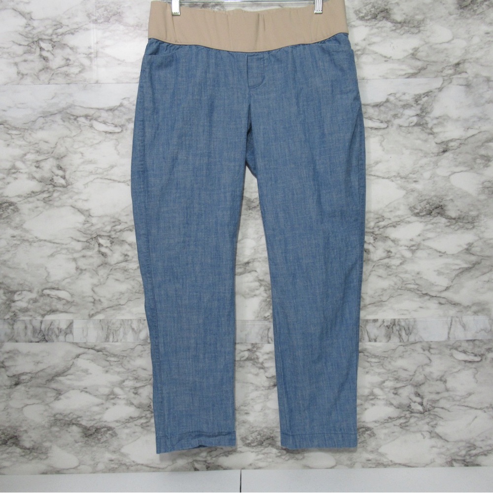 Gap Maternity Chambray Girlfriend Chino Pants Size 8